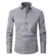 Hugo Stretch Shirt | Een herenoverhemd met ultiem stretchcomfort in de kleur Grijs voor heren in Formal stijl geschikt voor alle seizoenen.