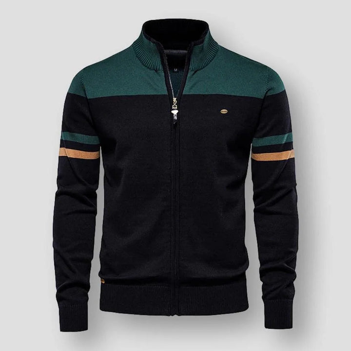 Zip-up vest met mock neckline