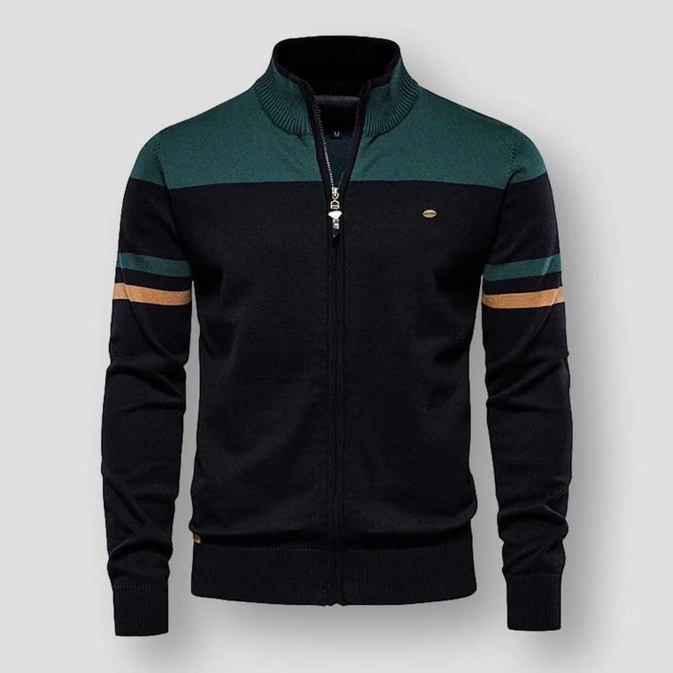 Zip-up vest met mock neckline