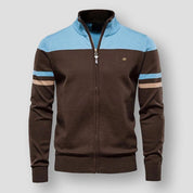 Hugo | Warme zipper met kraag en rits voor mannen in de kleur Hemelsblauw voor heren in stijl geschikt voor alle seizoenen.