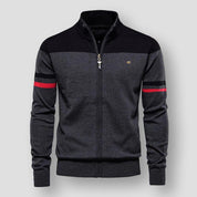 Hugo | Warme zipper met kraag en rits voor mannen in de kleur Zwart voor heren in stijl geschikt voor alle seizoenen.
