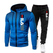 Ila | Sportieve tracksuit set in de kleur Blauw voor heren in stijl ideaal voor de winter