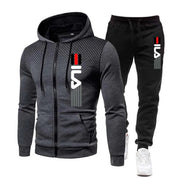 Ila | Sportieve tracksuit set in de kleur Grijs voor heren in stijl ideaal voor de winter