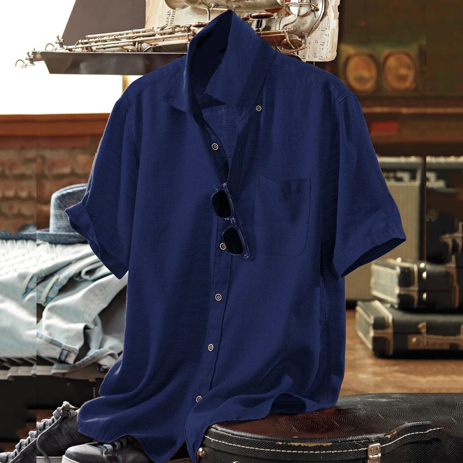 Ilias | Effenciënte polo voor heren in de kleur Blauw voor heren in stijl geschikt voor alle seizoenen.