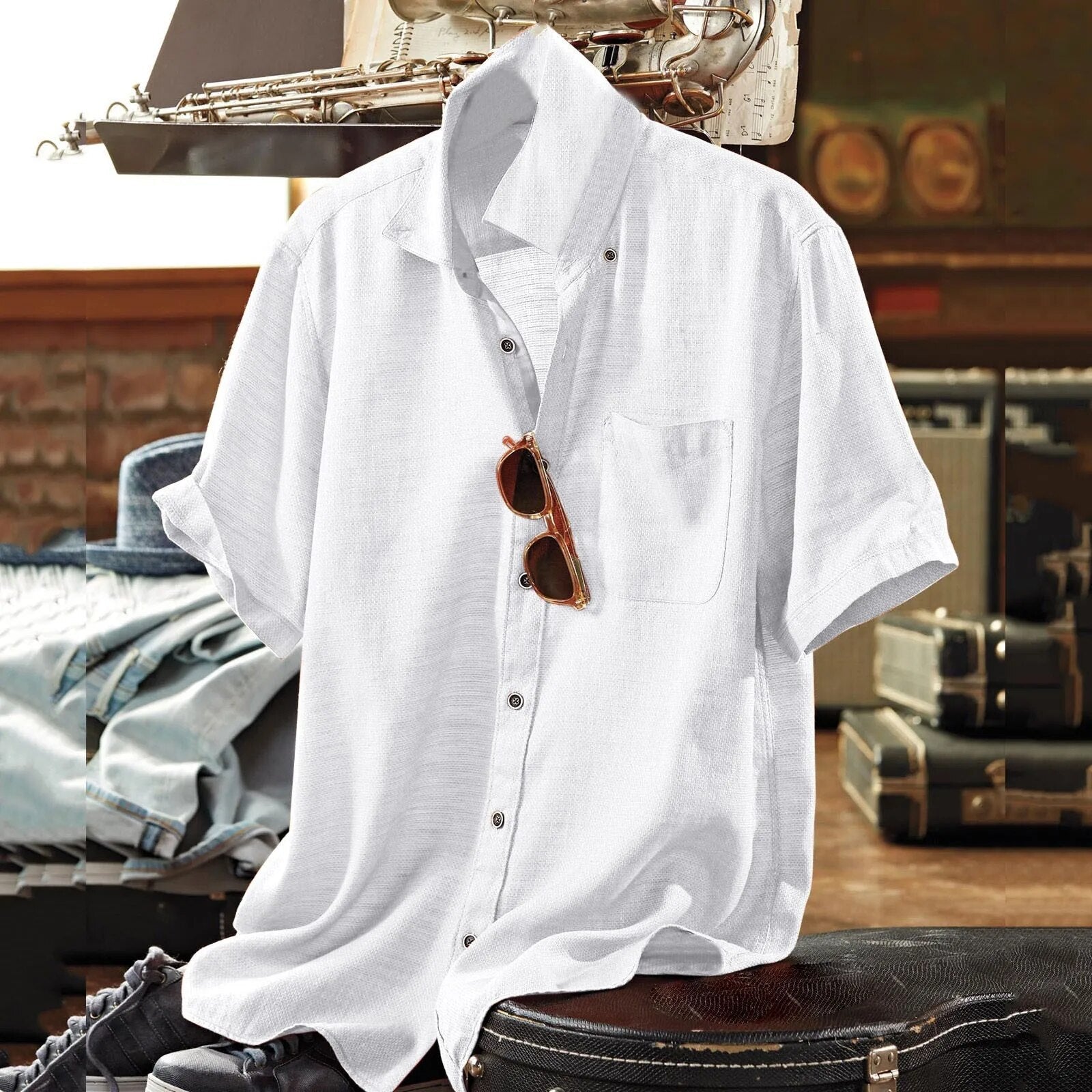 Ilias | Effenciënte polo voor heren in de kleur Wit voor heren in stijl geschikt voor alle seizoenen.