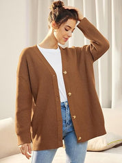 Ilse Jacobsen | Lichte cardigan met V-hals en knoopjes in de kleur Marineblauw voor dames in stijl ideaal voor de winter