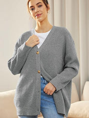 Ilse Jacobsen | Lichte cardigan met V-hals en knoopjes in de kleur Marineblauw voor dames in stijl ideaal voor de winter
