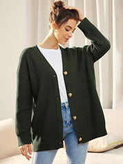 Ilse Jacobsen | Lichte cardigan met V-hals en knoopjes in de kleur Marineblauw voor dames in stijl ideaal voor de winter