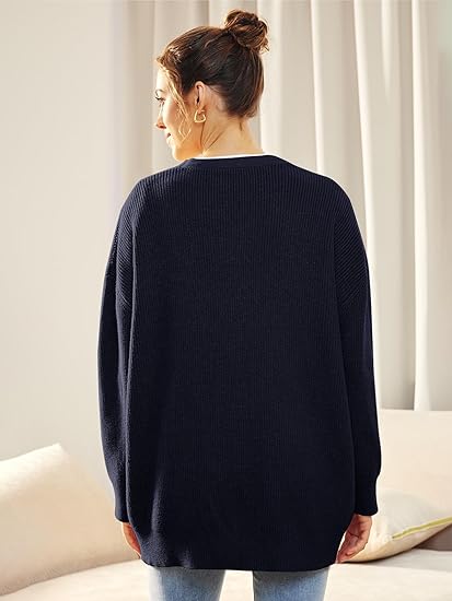 Ilse Jacobsen | Lichte cardigan met V-hals en knoopjes in de kleur Marineblauw voor dames in stijl ideaal voor de winter