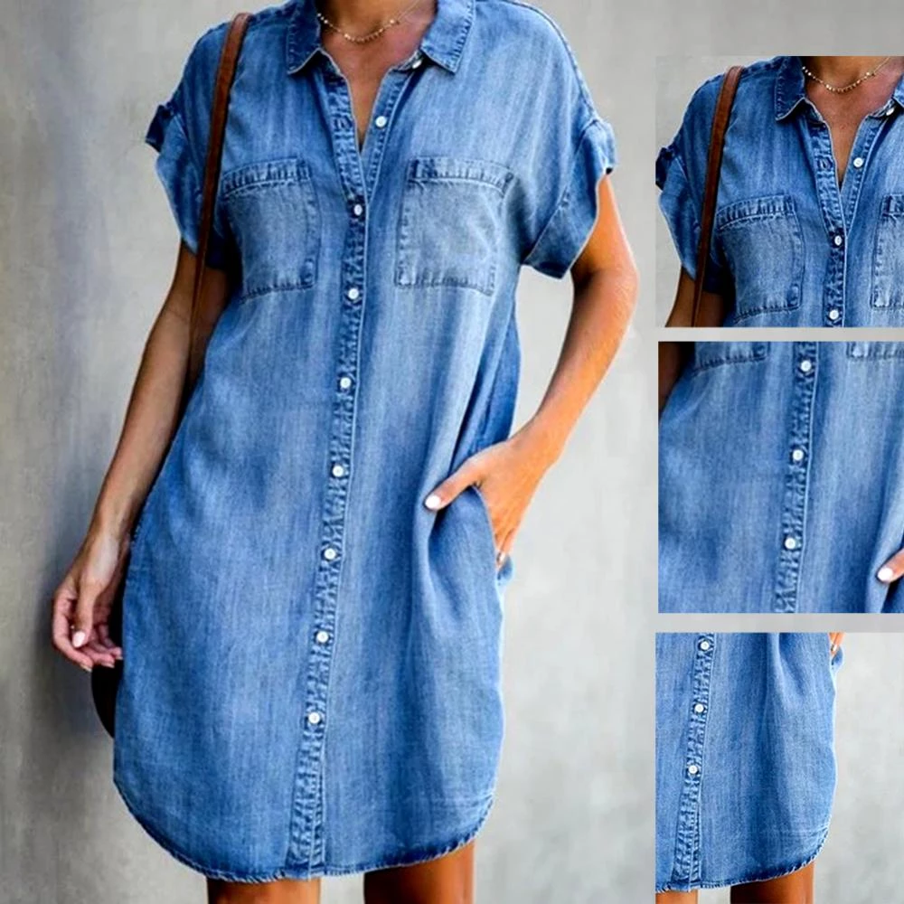Sophie | Stijlvolle Comfortabele Denim Jurk