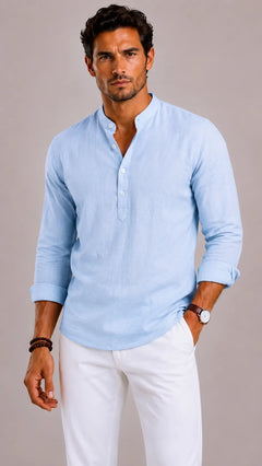 Casual overhemden met mandarin collar