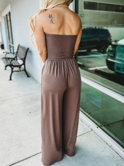 Off-shoulder jumpsuit