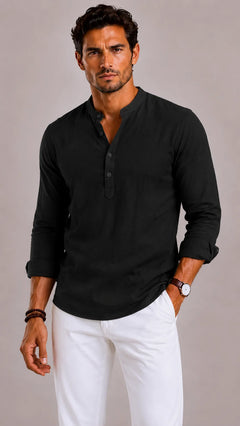 Casual overhemden met mandarin collar