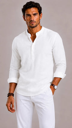 Casual overhemden met mandarin collar