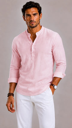 Casual overhemden met mandarin collar