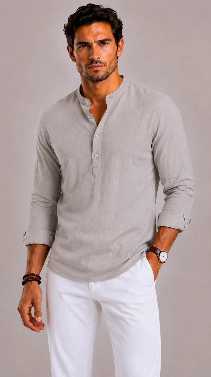 Casual overhemden met mandarin collar