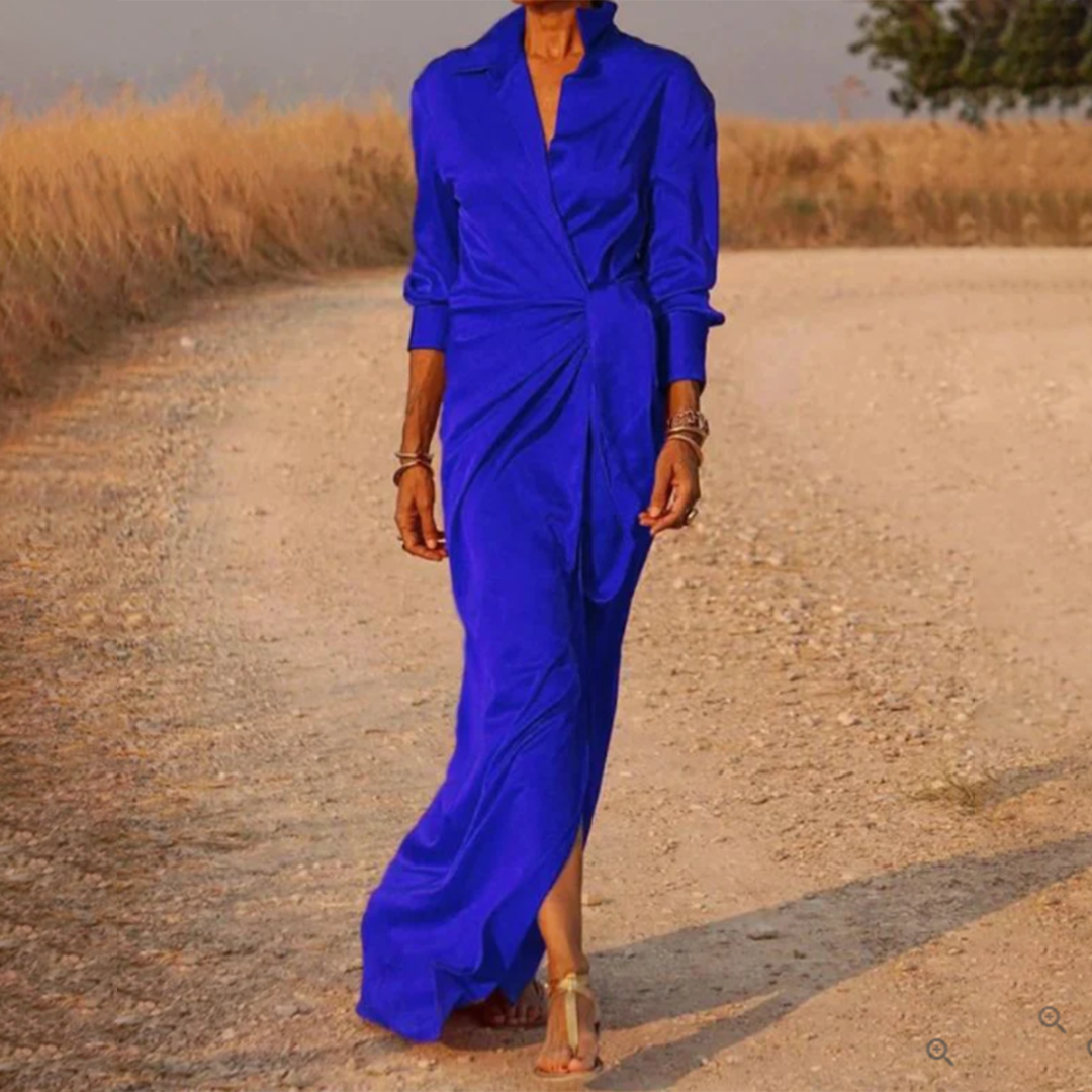 Inge | Lente galajurk in de kleur Blauw voor dames in Party stijl ideaal voor de lente.