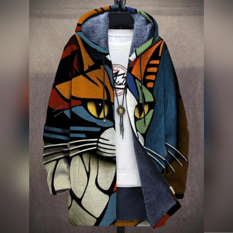 Ivaan | Heren T-Shirt in Katten Stijl in de kleur Blauw voor heren in Streetwear stijl ideaal voor de winter