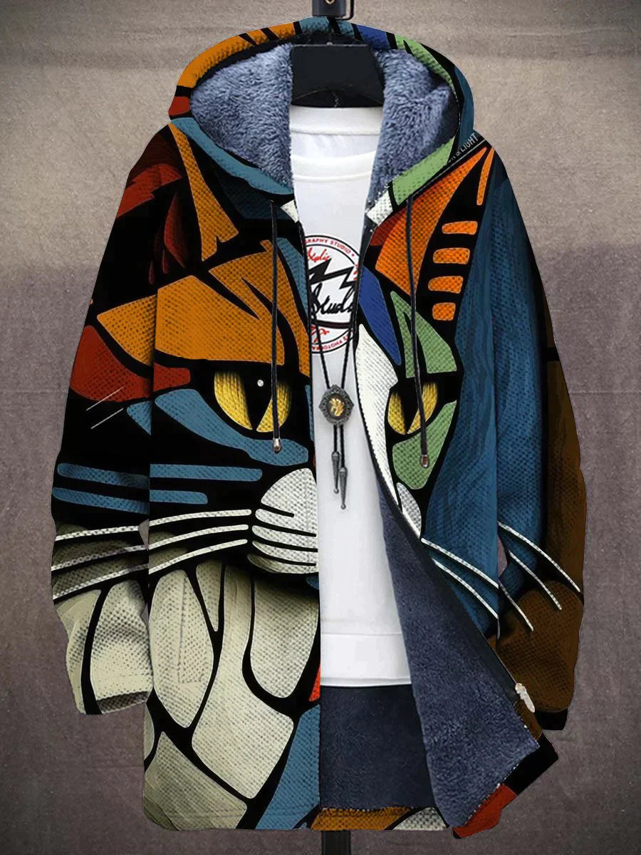 Ivaan | Heren T-Shirt in Katten Stijl in de kleur Blauw voor heren in Streetwear stijl ideaal voor de winter