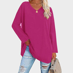Izra | Stijlvol Damesblouse in de kleur Donkerroze voor dames in stijl geschikt voor alle seizoenen.