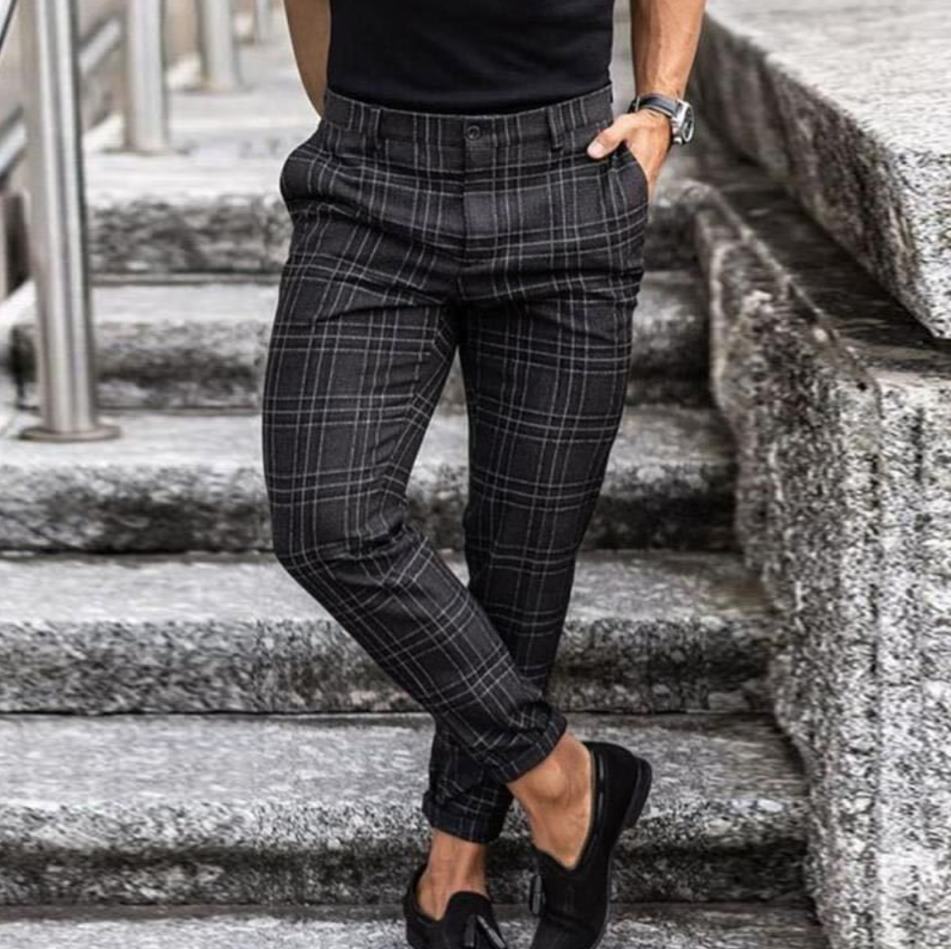 Jaan | Stijlvolle en unieke broek voor heren in de kleur Donkergrijs voor heren in Smart-casual stijl geschikt voor alle seizoenen.