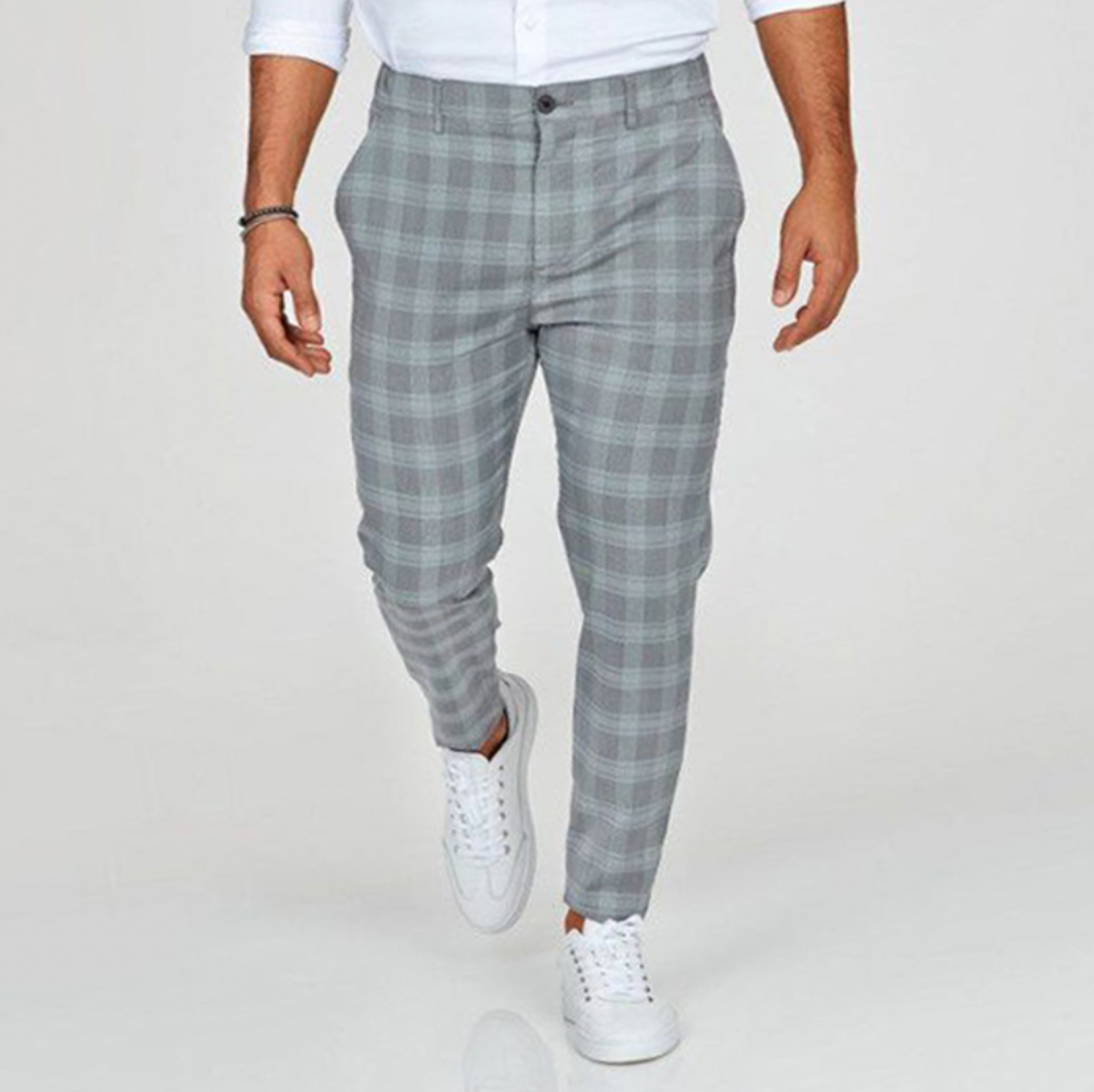 Jaan | Stijlvolle en unieke broek voor heren in de kleur Lichtgrijs voor heren in Smart-casual stijl geschikt voor alle seizoenen.