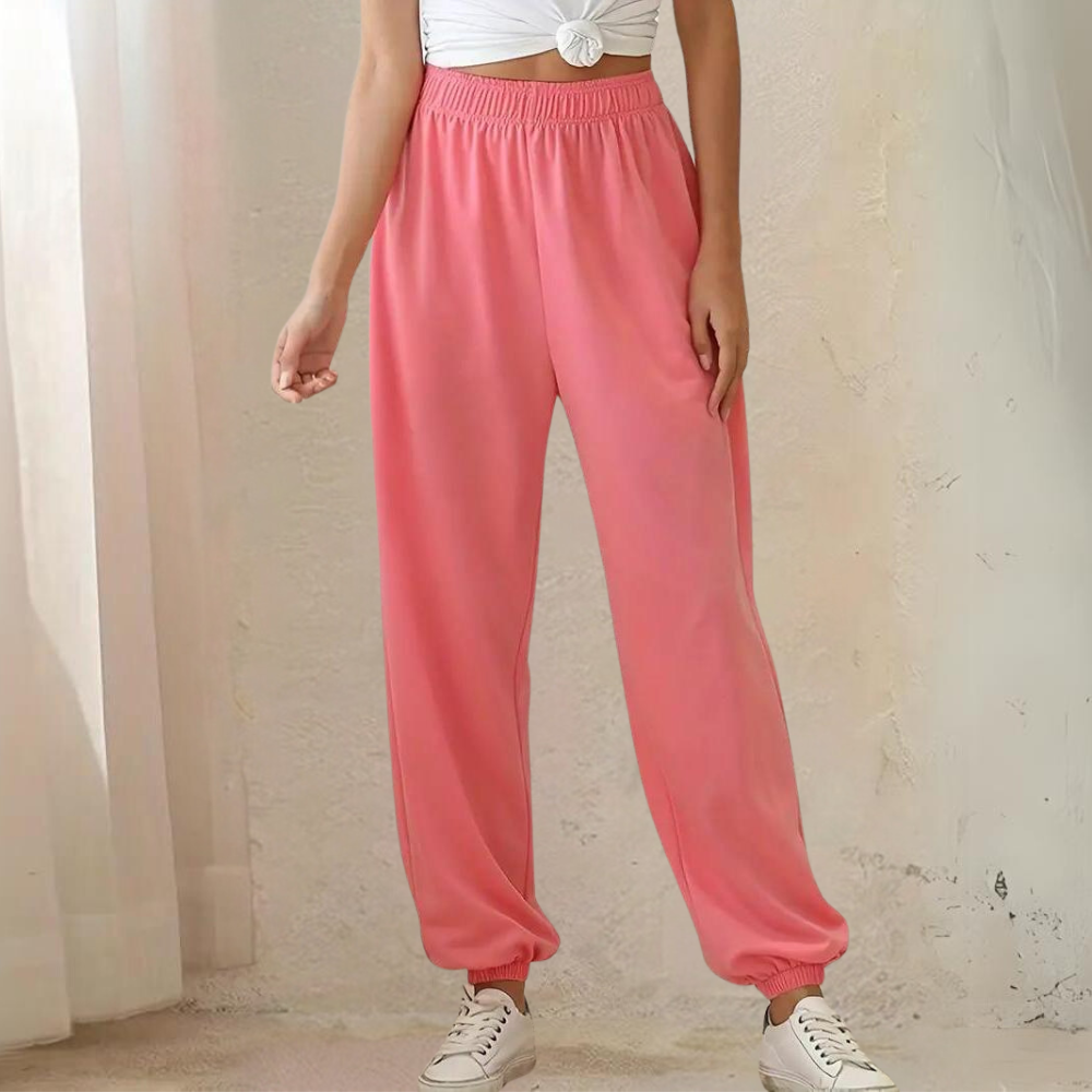 Jacintha | Stijlvolle broek met elegance in de kleur Lichtgrijs voor dames in stijl ideaal voor de herfst.