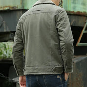 Jacket met kraag (3 Designs) in de kleur Groen voor heren in stijl ideaal voor de winter