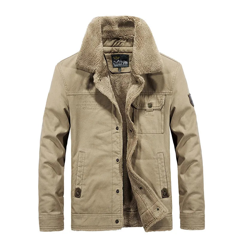 Jacket met kraag (3 Designs) in de kleur Groen voor heren in stijl ideaal voor de winter