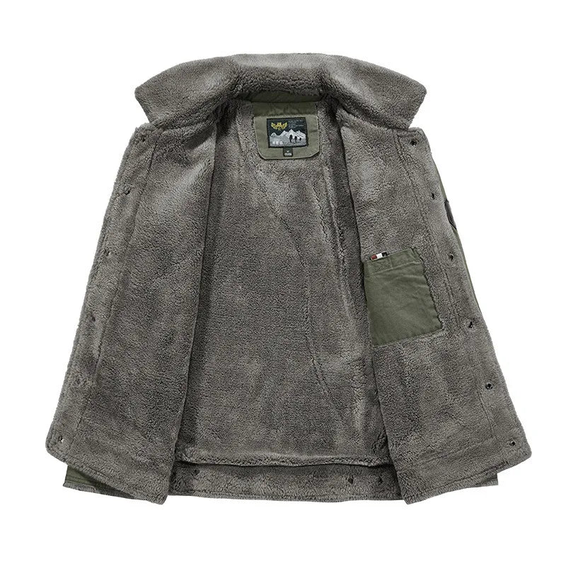 Jacket met kraag (3 Designs) in de kleur Groen voor heren in stijl ideaal voor de winter