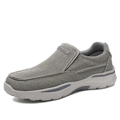 Jaco | Canvas herenloafers in de kleur Grijs voor heren in Smart-casual stijl ideaal voor de herfst.