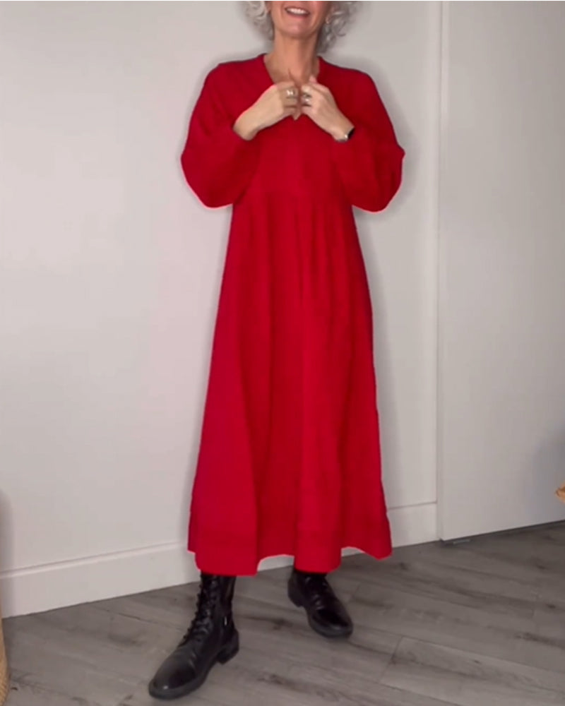 jacobs-a-lijn-jurk-met-v-hals-rood-deqalli.jpg