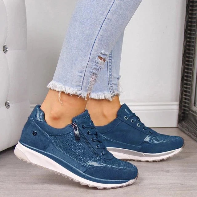 Jade | Ademende Comfortabele Rits Sneakers voor Dames