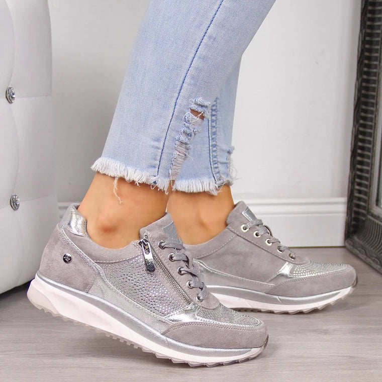 Jade | Ademende Comfortabele Rits Sneakers voor Dames