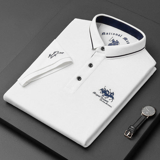 James | Trendy heren polo in Dutch in de kleur Wit voor heren in Smart-casual stijl geschikt voor alle seizoenen.