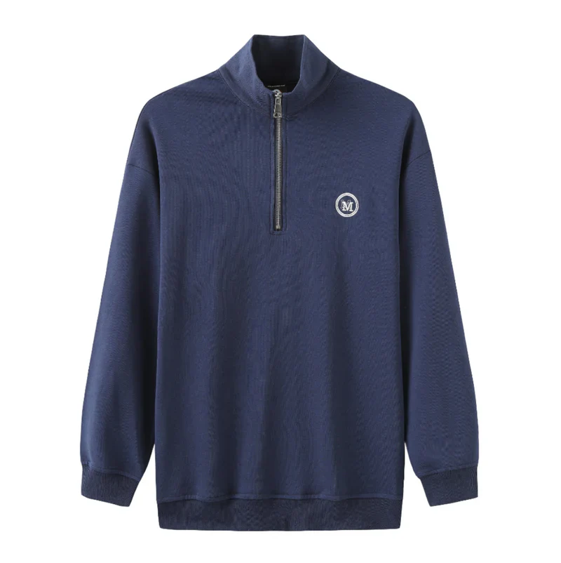 Jan | Katoenen vest met rits in de kleur Blauw voor heren in Smart-casual stijl geschikt voor alle seizoenen.