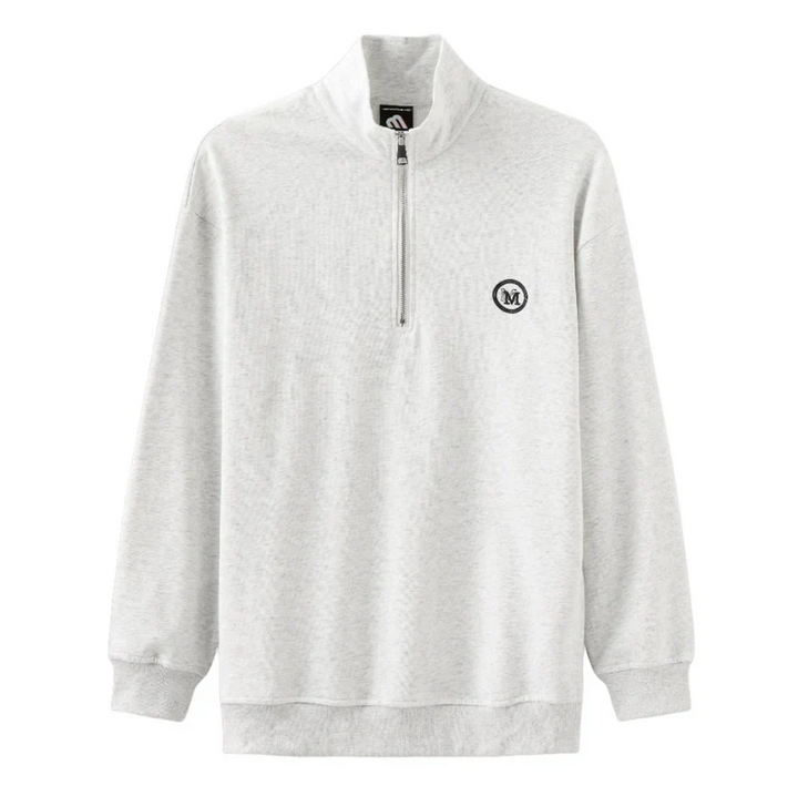 Jan | Katoenen vest met rits in de kleur Grijs voor heren in Smart-casual stijl geschikt voor alle seizoenen.