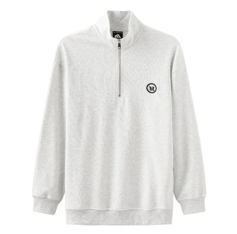 Jan | Katoenen vest met rits in de kleur Grijs voor heren in Smart-casual stijl geschikt voor alle seizoenen.