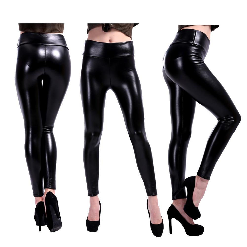 Jasmijn | Comfortabele leren legging voor vrouwen in de kleur Zwart voor dames in stijl ideaal voor de herfst.