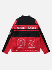 Jasper | Baseball motorjack in de kleur Rood voor heren in Streetwear stijl geschikt voor alle seizoenen.
