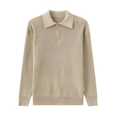 Jasper | Halve rits trui in de kleur Beige voor heren in stijl ideaal voor de winter
