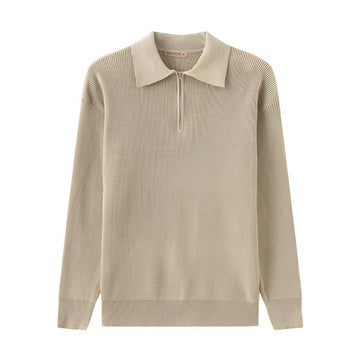 Jasper | Halve rits trui in de kleur Beige voor heren in stijl ideaal voor de winter