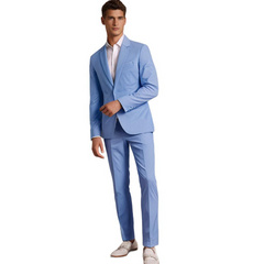 Jasper | Heren pak met blazer en pantalon in de kleur Lichtblauw voor heren in Formal stijl ideaal voor de herfst.