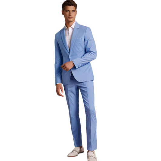 Jasper | Heren pak met blazer en pantalon in de kleur Lichtblauw voor heren in Formal stijl ideaal voor de herfst.