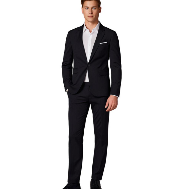 Jasper | Heren pak met blazer en pantalon in de kleur Zwart voor heren in Formal stijl ideaal voor de herfst.