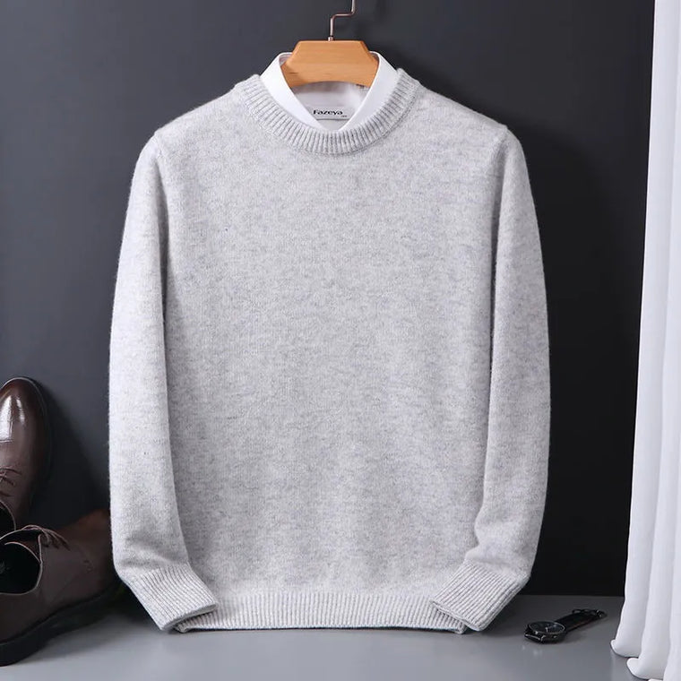 Jasper | Kasjmier pullover voor heren in de kleur Grijs voor heren in Heritage stijl ideaal voor de herfst.