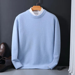Jasper | Kasjmier pullover voor heren in de kleur Lichtblauw voor heren in Heritage stijl ideaal voor de herfst.