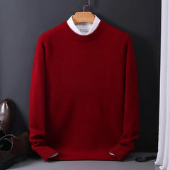Jasper | Kasjmier pullover voor heren in de kleur Rood voor heren in Heritage stijl ideaal voor de herfst.