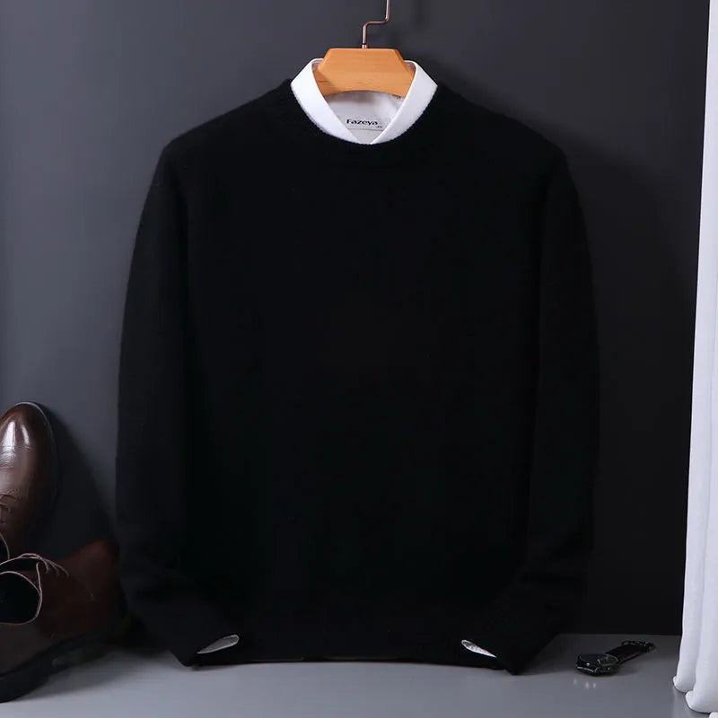 Jasper | Kasjmier pullover voor heren in de kleur Zwart voor heren in Heritage stijl ideaal voor de herfst.