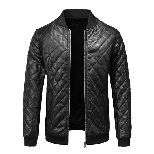 Jasper | Leren herenjas in de kleur Zwart voor heren in stijl ideaal voor de herfst.